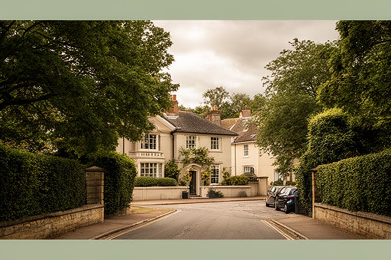 Stylised street view around The Beeches in Reigate and Banstead, Surrey